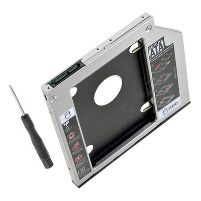 

25" SATA II III 2 3 Aluminum 2nd Hard Disk Drive SSD HDD Caddy Adapter bay for Dell Latitude E5430 E5510 E5530 Series laptop