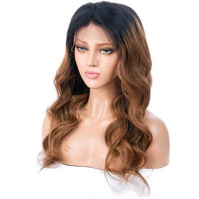 

9A Ombre T1B4 Full Lace Human Hair Wigs Wave Brazilian Virgin Hair Wigs with Baby Hair 130 Density Lace Wigs for Women10-26"