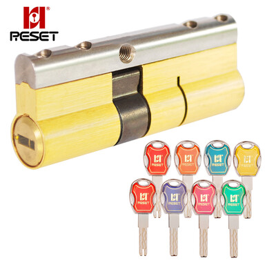 

Rui Saite RESET RST-137 gold colorful copper 36 blade double-sided super C-class lock core security door lock core super b-level anti-violence anti-tin paper anti-card lock core 65MM 325325