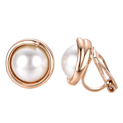 

Yoursfs Pearl Clip on Earrrings for Women Round Simulated Pearl Wedding Party Fashion Jewelry