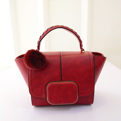 

Female messenger bag leather bags women shoulder bag retro fashion knitting wool ball bat bag handbag women tote bags