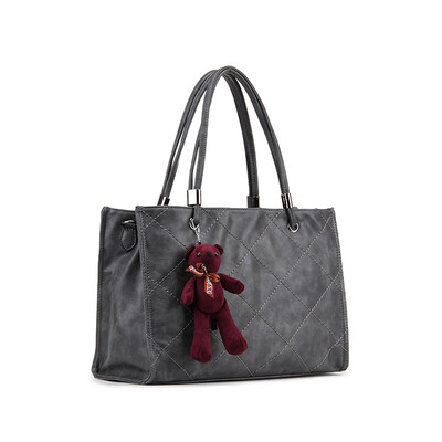 

Realer® New 2016 fashion women leather handbags lady shoulder bags tote bags large black thread handbags brand messenger bags