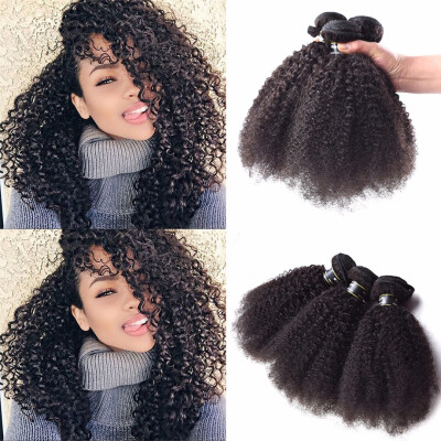 

Amazing Star Malaysian Virgin Hair 3 Bundles Afro Kinky Curly 7A Grade Human Hair Weft Fast Shipping Can Be Dyed&Bleached