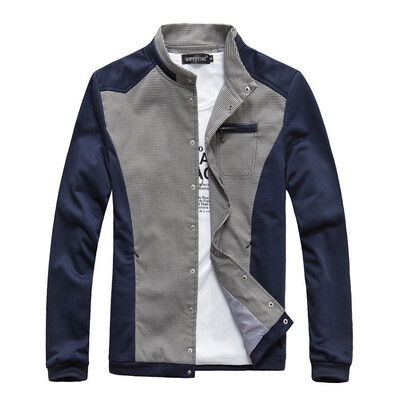 

Zogaa New Men's Jacket Color Matching Stand Collar