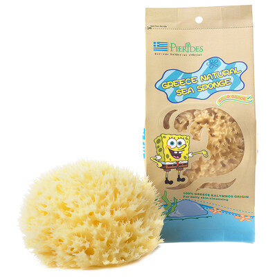 

Baise Pierides natural bath sponge Greek imports Mediterranean bath ball baby baby baby bath wash face makeup puff honeycomb 40-45 inch