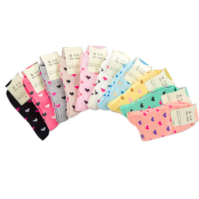 

10Pairs Fashion Women Cotton Casual Socks Warm Medio Calf High Hosiery Color Mix