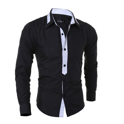 

2016 fashion Men dress shirts High quality long sleeve men shirt slim fit Mens clothing chemise homme