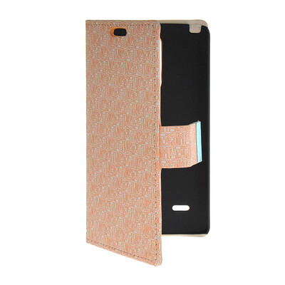 

MOONCASE Slim Leather Side Flip Wallet Card Slot Pouch with Kickstand Shell Back Case Cover for LG G3 Stylus / D690 Beige