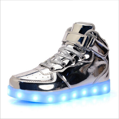 

2018 USB Charging Led luminous Shoes For Boys girls Fashion Light Up Casual kids Sole Glowing Children Sneakers