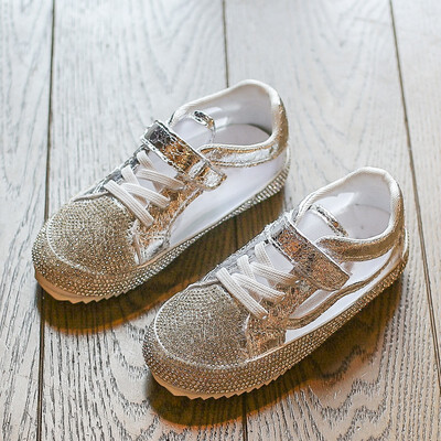 

Kids Shoes Boys Sports Shoes 2018 Spring And Autumn Fashion Bright Rhinestone Soft Sole Children Sneakers Girls Casual Shoes