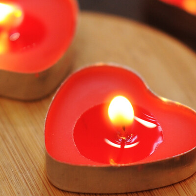 

Space gift heart-shaped candle selection tea wax smokeless tasteless romantic marriage party birthday party Valentines Day romantic anniversary candle heart-shaped red 50 Pack