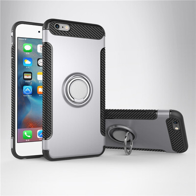 

Fecoprior Back Cover For iPhone SE 5S 5 iPhone5S Case Car Holder Stand Hard PC Silicon Ring Suction Bracket Celulars