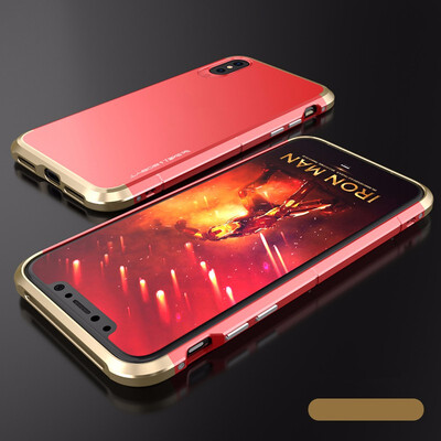 

Goowiiz Phone Case For Iphone 78X Luxury 3 in1 Metal PC Hard Hybrid Slim Back Case Full Protection