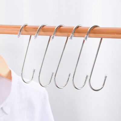 

Maybelline large S-type hook stainless steel multi-function two-way hook 5 Pack load-bearing strong portable