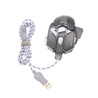 

4 Colors Light Wired Mouse Triple Attack Optical Mice 800-4000 Adjustable DPI