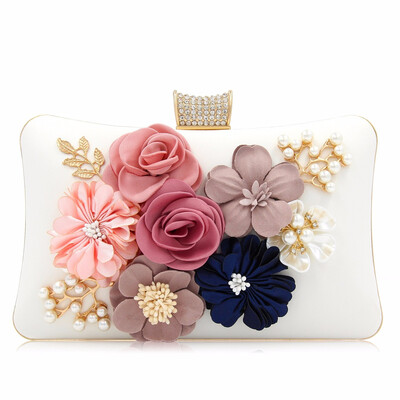 

Milisente Flower Clutches Women Beauty Diamond Female Clutch Lady Wedding Bag