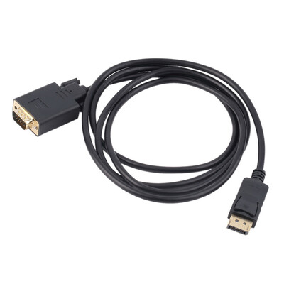 

1,8 ДП порт дисплея к VGA Мужской Мужской RGB Кабель D-Sub адаптер HDTV Новый черный