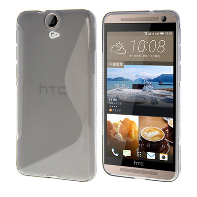 

MOONCASE  - Line Soft Silicone Gel TPU Protective Case Flexible Shell Protective Case Cover for HTC One E9+ E9 Plus Grey