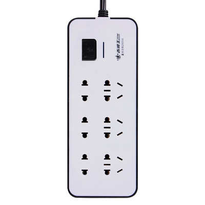 

Jishun jishun JSW-J6 18 m 6-bit socket 3-position 5-hole with 3-position 2-hole plug-in board socket socket white