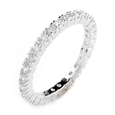 

Aiyaya 2mm Thin Pave Micro Swiss High Quality Cubic Zircon Finger Rings For Womens Size 6-10