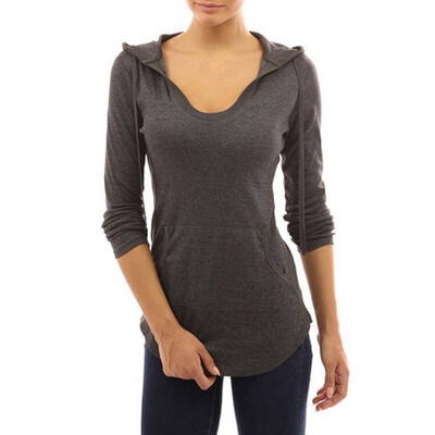 

CT&HF Women Casual Cotton T-Shirt Pullover Hoodie