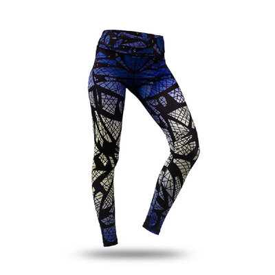 

Womens Printed Compression Yoga Pants Active Workout Leggings