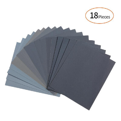 

LANHU 400 To 3000 Assorted Grit DryWet Sandpaper for Wood Furniture Finishing Metal Sanding And Automotive Polishing 911 Inch 18