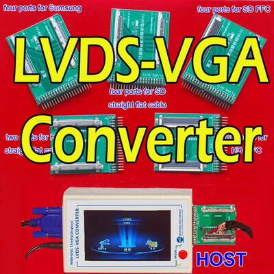 

New TV160 Full HD LVDS Turn VGA LEDLCDTV Mainboard Tester Tools Converter Display VersionWith Five Adapter Plate