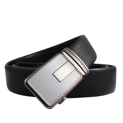 

Gusi GSQ belt men's business series leather belt first layer leather leather belt buckle belt PD90 black