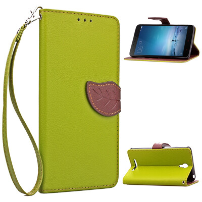 

MOONCASE [Leaves Magnetic Button] Premium PU Leather Wallet Pouch Flip Bracket TPU Cover Case for Xiaomi Redmi Note2 Hongmimi Note2 (5.5inch