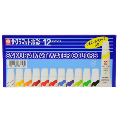 

Sakura Sakura 15 color watercolor paint gold&silver sets EMW-15GS 5ml branch translucent watercolor suit professional painting gold&silver blue box Japanese imports