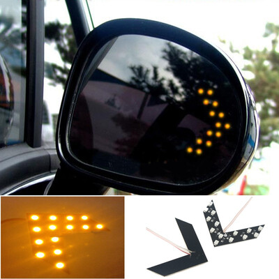 

mymei 2pcs / установлены 14 SMD привели группы за машину стрелка задних зеркало индикатор сигнала поворота легких