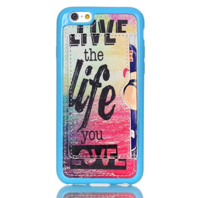 

мити iphone6 6s красочные пу + тпу назад дело подключать карты стенд для iPhone 6 6s 4,7 "shockproof телефон защиты покрытия