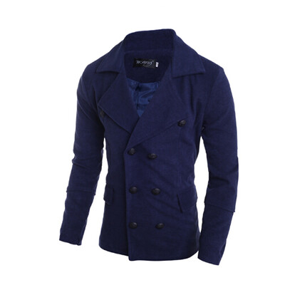 

Zogaa New Mens Wind Coat Fashion Slim Double-breasted