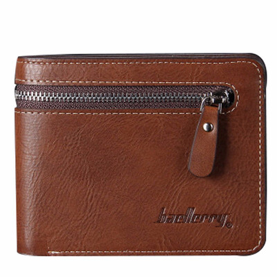 

Men Wallet Short Horizontal Vintage Purse Leather