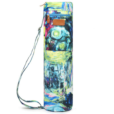 

ELENTURE Full-Zip Exercise Yoga Mat Carry Bag with Multi-Functional Storage Pockets --Oil Painting Color