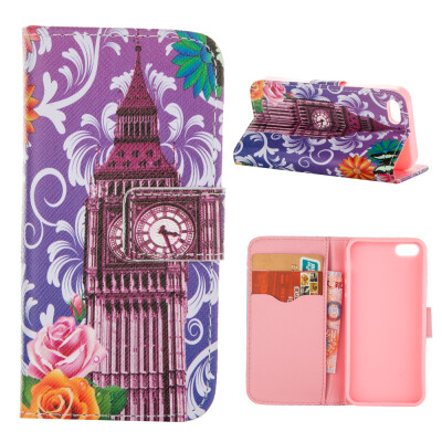 

MOONCASE Case for iPhone 5G / 5S Flip PU Leather Fold Wallet Card Slot Kickstand Back Case Cover [Pattern series] /a17