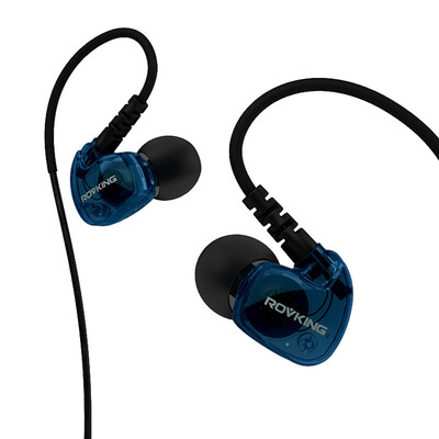 

ROVKING V1 In-Ear Headphones Subwoofer Running Phone Wire Headset Hanging Strap Sports Earplugs Dream Blue