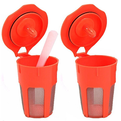 

UpperX 2 Reusable Coffee Filters Cups K-Carafe For Keurig 20 1 Gift Spoon