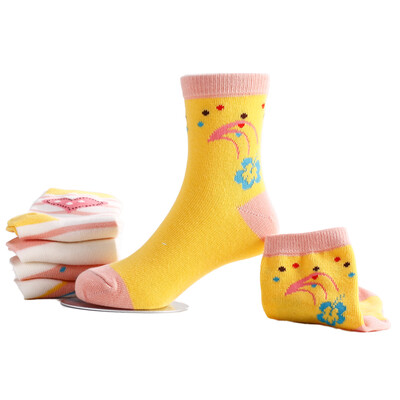 

[Jingdong supermarket] Antarctic (Nanjiren) children socks spring and summer cotton in the tube breathable sweat girl mixed with 5 pairs of equipment L