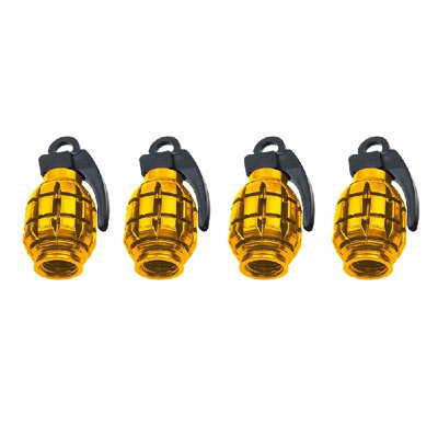 

4PCS Aluminum Funny Antitank Grenades Car Tire Wheel Valve Caps Car Styling