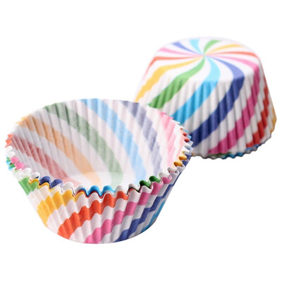 

UpperX 100X Paper Cupcake Liner Muffin Candy Nut Snack Greaseproof Dessert Baking Cups
