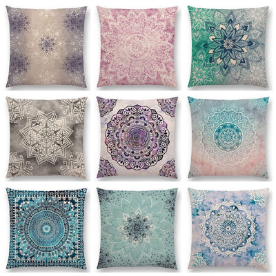 

Hot Sale Dreamy Rainbow Boho Desert Flower Gorgeous Mandalas Starlight Fantasy Sky Prints Cushion Home Decor Sofa Throw Pillow