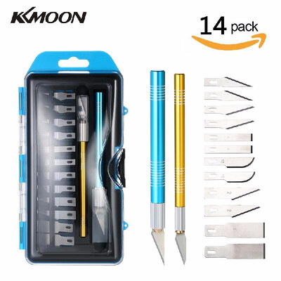 

KKmoon High-quality Precision Engraving Craft Knife Set Wood Carving Pens Tools with 12 Blades And Safety Cap for Cutting And Trim