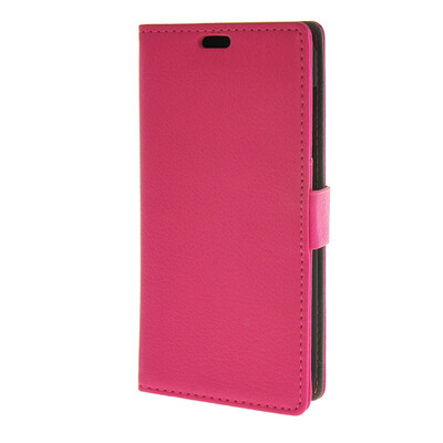 

MOONCASE Litch Skin Leather Card Slot Wallet Bracket Back чехол для Huawei Y625 Hotpink