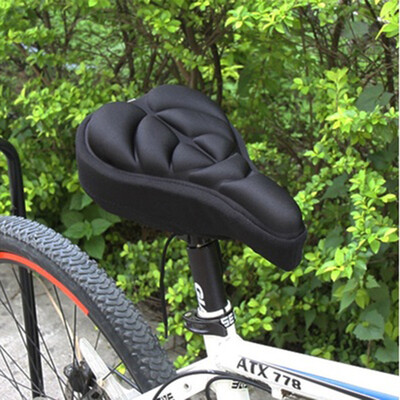 

Cycling Bicycle Silicone Non-slip Saddle Seat Cover Cushion Soft Pad Black