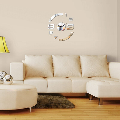 

Modern fashion originality DIY wall hanging clock&mirrors living room beautification 3D wall sticker clock
