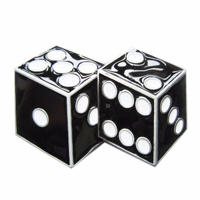 

New Black Enamel Dices Casino Gamble Vintage Belt Buckle Gurtelschnalle Boucle de ceinture
