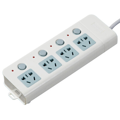 

Lengon E04 four independent switch socket sub-control plug-in board drag line board plug row plug power converter full length of 28 meters