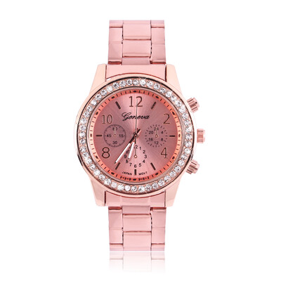 

Geneva Bling Crystal Women Girl Unisex Stainless Steel Quartz Wrist Watch